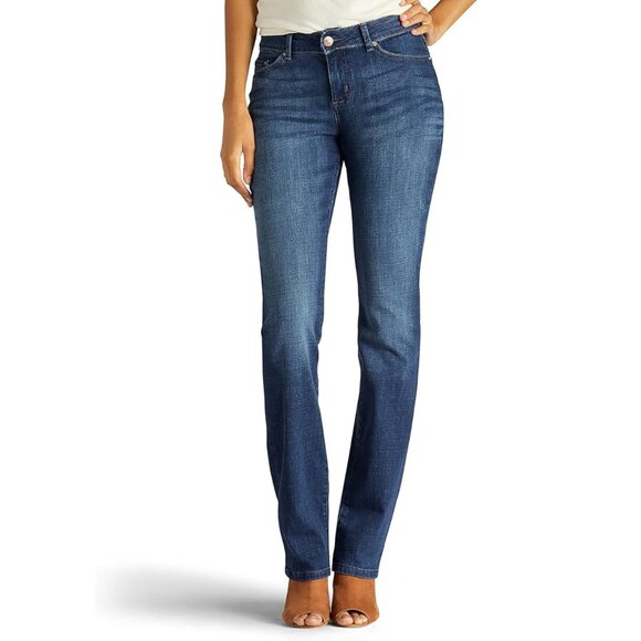 Lee Women's Modern Series Curvy Fit Bootcut Jean with Hidden Pocket, 16 Long - Picture 1 of 6